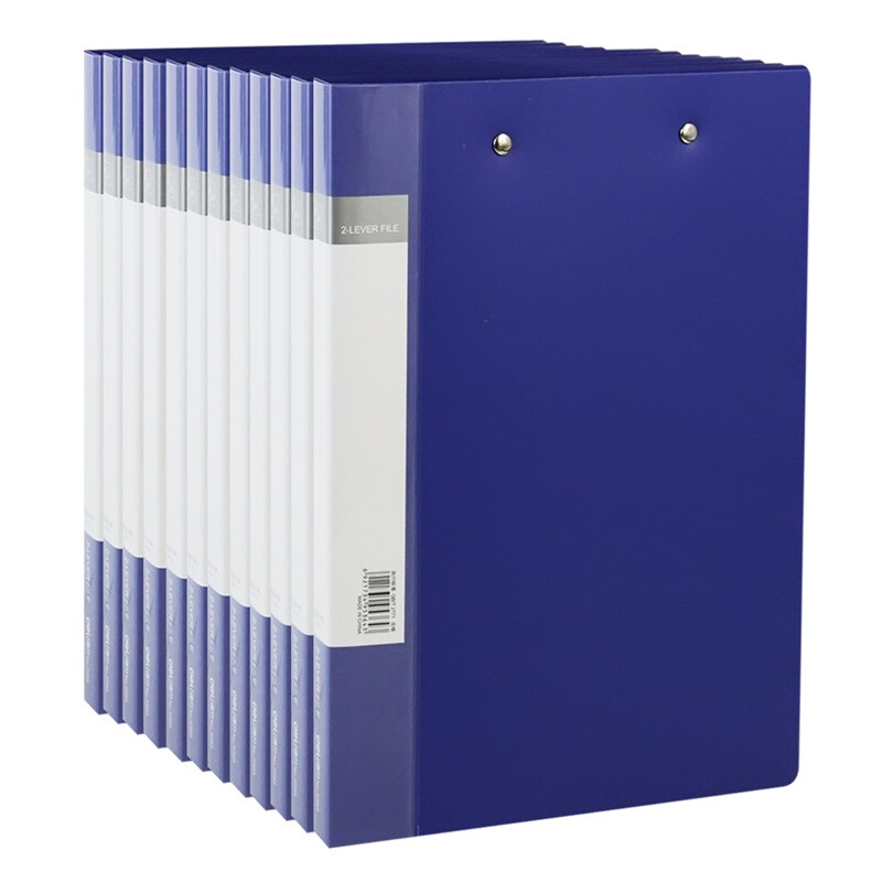 Deli 5364 ABA series A4 double strong folder Blue 12 Pack
