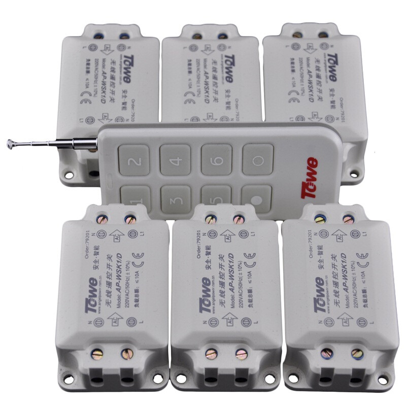 It is also (towe) K1 / D-6 multi-channel remote control switch, one to six remote control lamps, and the power supply is 220V high-power through the wall