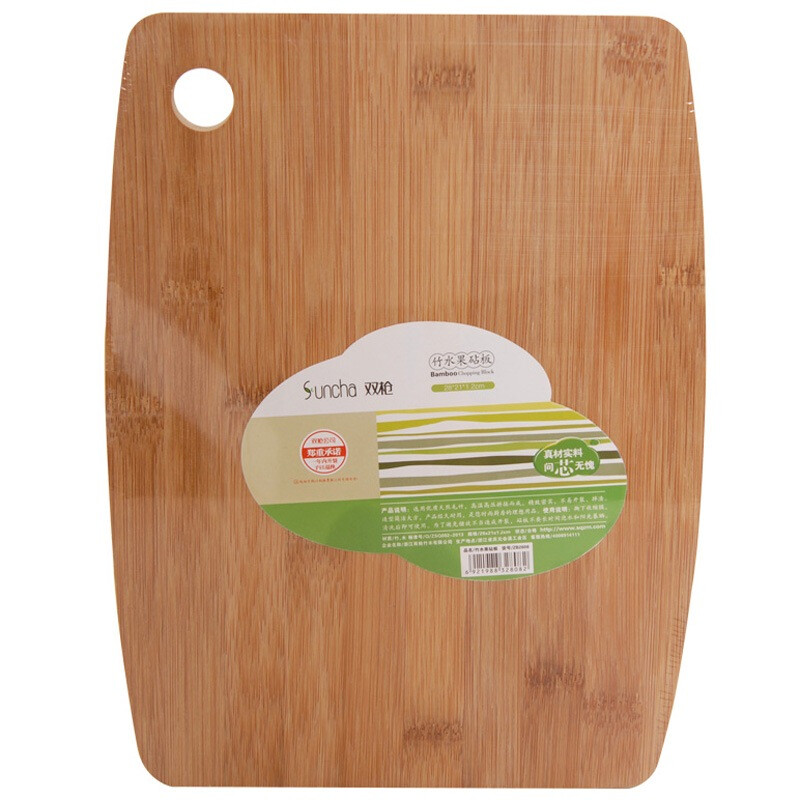 Two gun bamboo chopping board, children's supplementary food small vegetable board, fruit board zb2808 (28cm * 21cm * 1.2cm) style, sent randomly