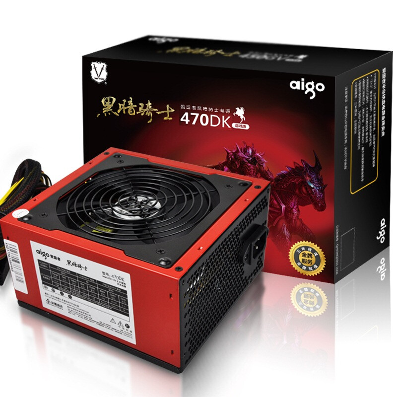 Aigo rated 320W Dark Knight 470dk desktop computer power supply (three-year warranty / wide energy saving / back line support)
