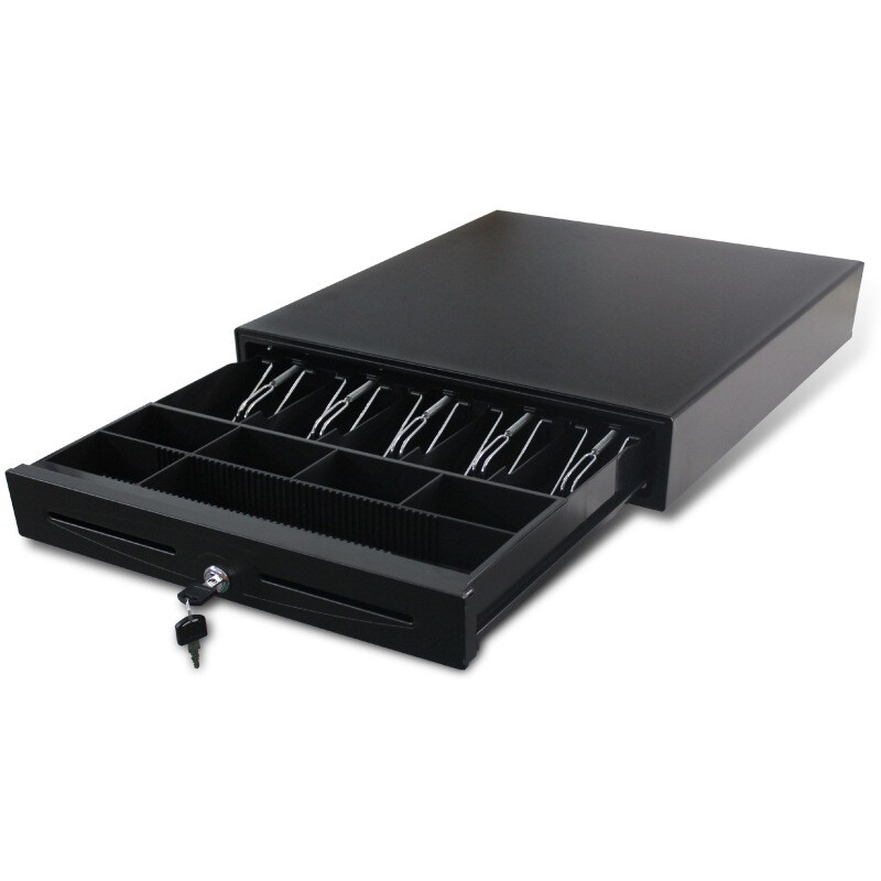 Aibao jy-425 cash box cash box cash box five grid three gear cash box cash box (black) can be unlocked with key and used alone
