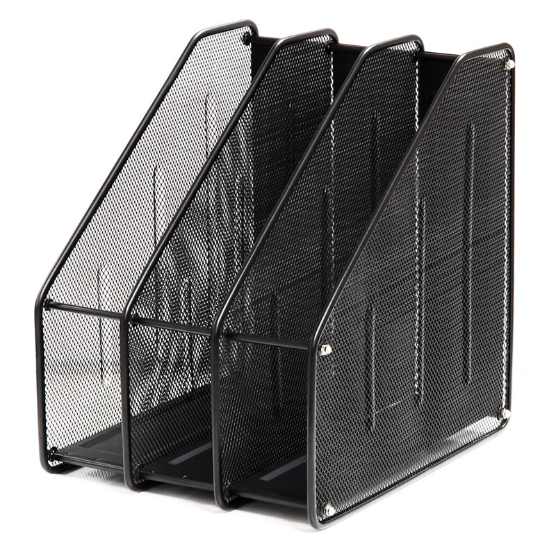 Deli 9197 metal mesh triple magazine box black