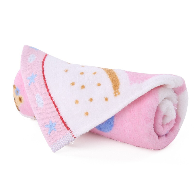 Gold cotton home textile cut velvet cartoon small towel pink single strip t1101 52 * 27cm