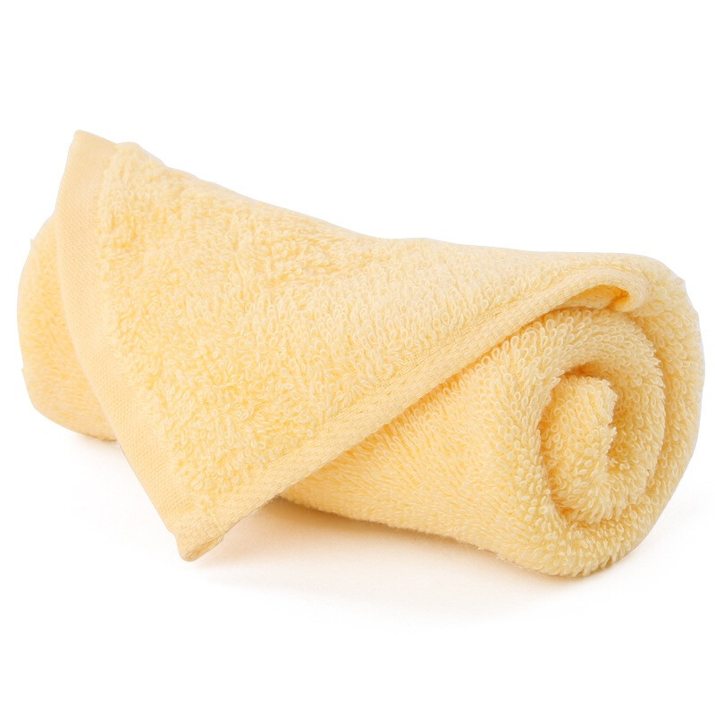 Gold cotton home textile Satin cartoon small towel single strip water absorbent face towel face wash towel yellow 50 * 26cm
