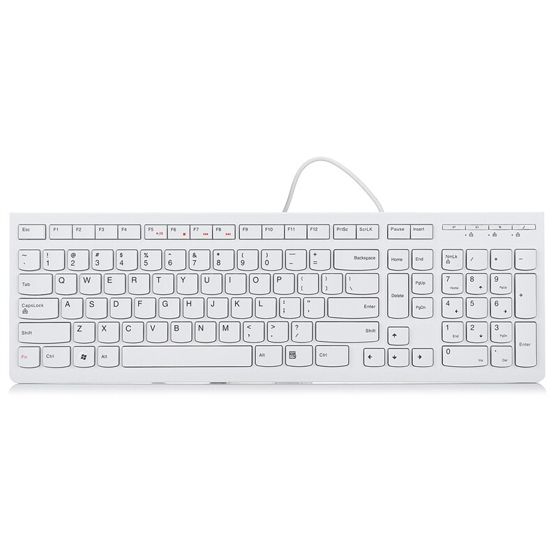 Lenovo k5819 ultra thin chocolate keyboard durable splash proof design white