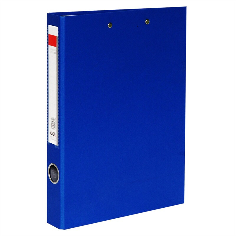 Deli 5457 paperboard folder series a4d hole clamp + plate clamp blue single package