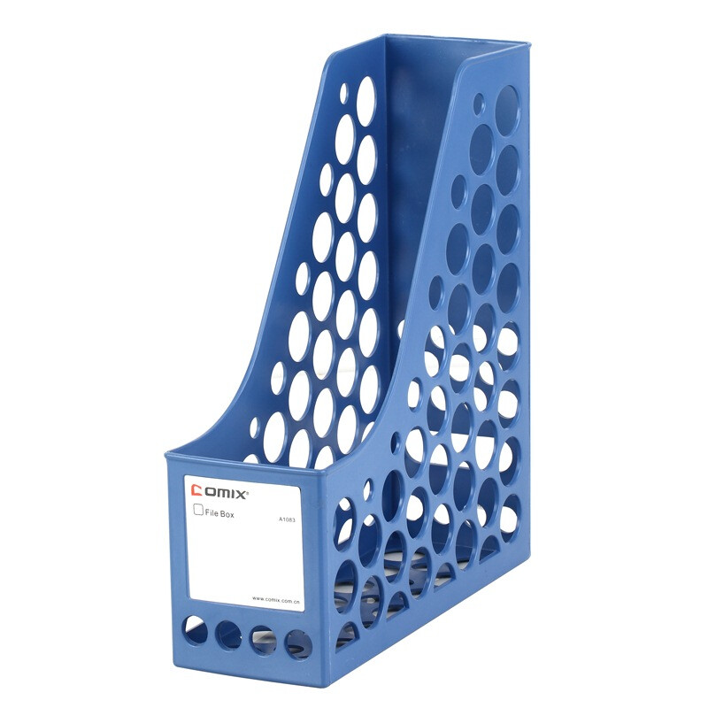 Comix a1083 environmental protection single grid document column / document frame / document rack blue office stationery