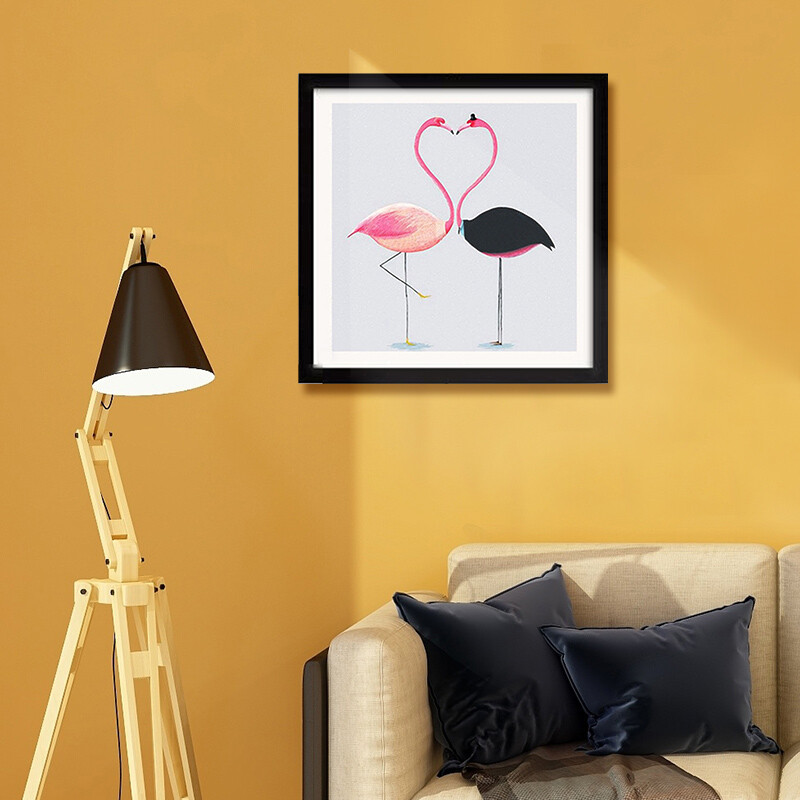 Ink bucket fish diamond painting 8328 Flamingo 50 * 50cm full diamond full paste diamond embroidery new cross stitch animal masonry painting bedroom living room modern simple decorative painting