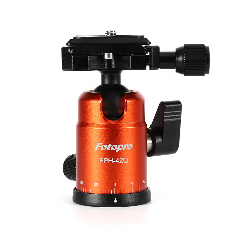 Fotopro 42q professional panoramic spherical PTZ bearing 8kg dumb orange