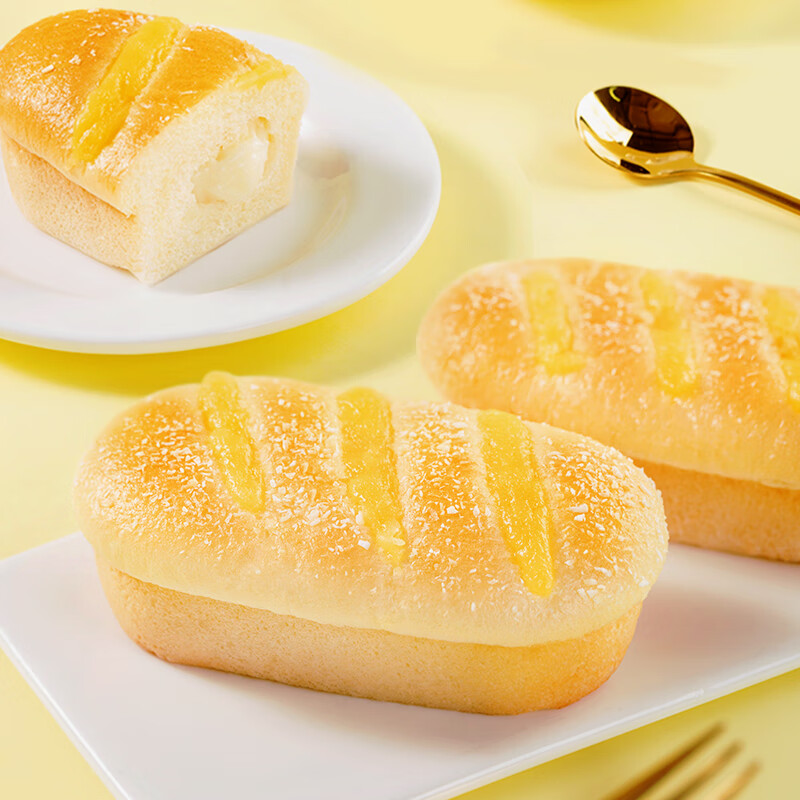 港荣蒸面包咸豆乳软欧包奶包早餐整箱小蛋羹孕妇儿童零食代餐宵夜 450g 咸豆乳蒸面包-