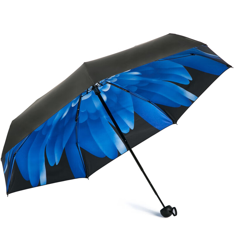 Paradise umbrella full shading black glue 53cm * 7 bone 50% off sunny umbrella gift box 50094e blue witch