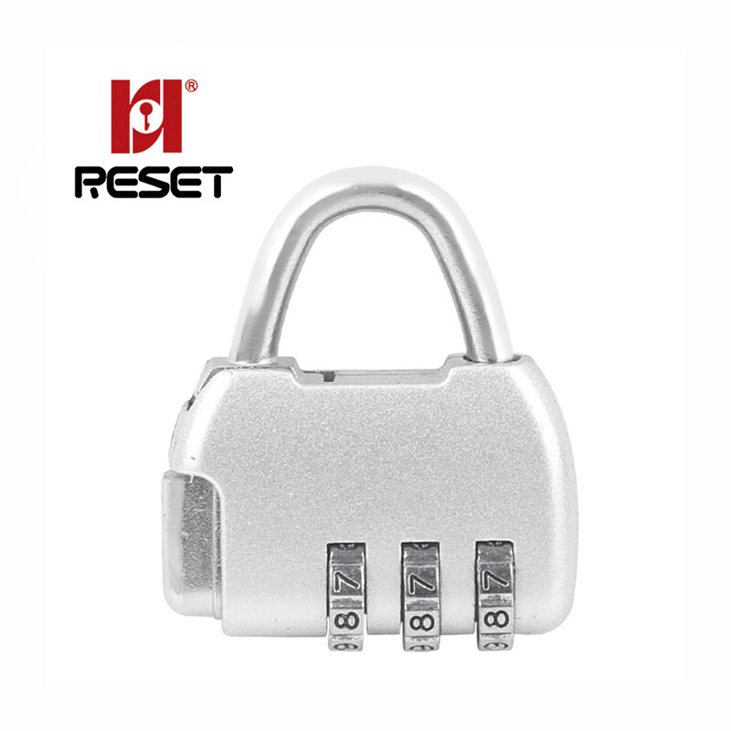 Reset rst-317 code lock padlock door lock travel trolley case lock gym lock backpack lock locker room lock Silver
