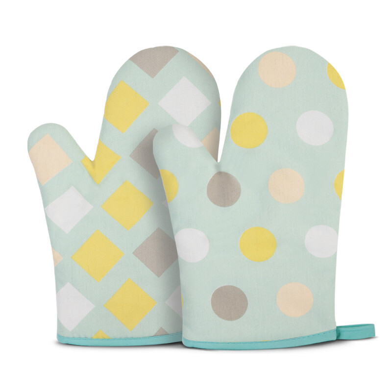 Maxcook insulated gloves anti scalding gloves baking gloves kitchen gloves thickened cotton high temperature soup oven microwave oven gloves two pack mcpj144