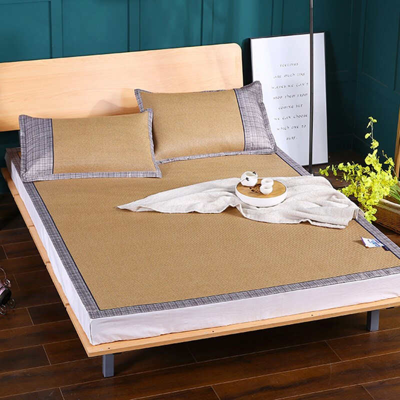 伊伊爱 日式藤席夏季单人席双人席(套) 岚菲 150*195cm/LX-17XK-TX02