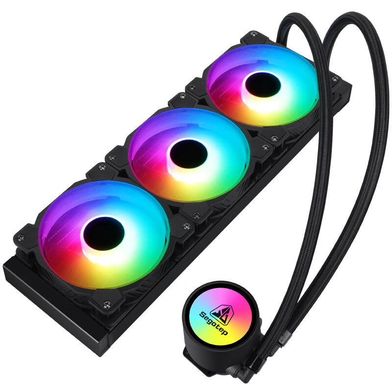 Segotep ice sealed 360 water-cooled CPU radiator (ARGB motherboard synchronous / multi-mode adjustable light effect / high efficiency conductive silicone grease / silent fan / support TR4)