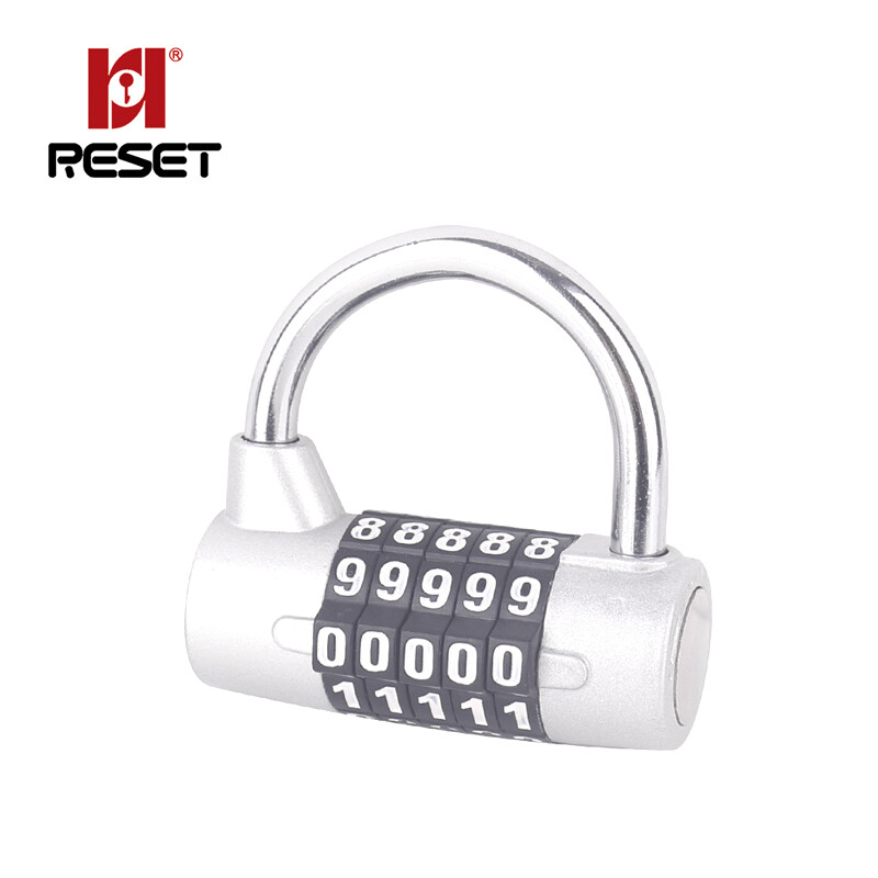 Reset rst-198 5-wheel password lock luggage lock locker gym door lock anti-theft window lock toolbox lock large silver