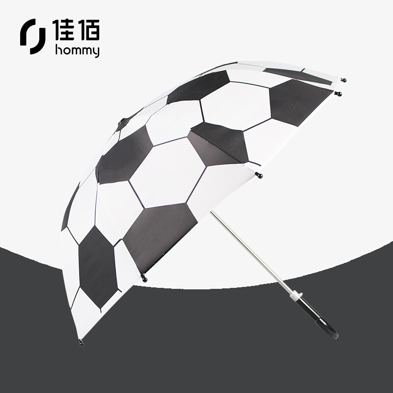 Jiabai children's umbrella baby rain gear kindergarten children pupils boys and girls long handle umbrella football