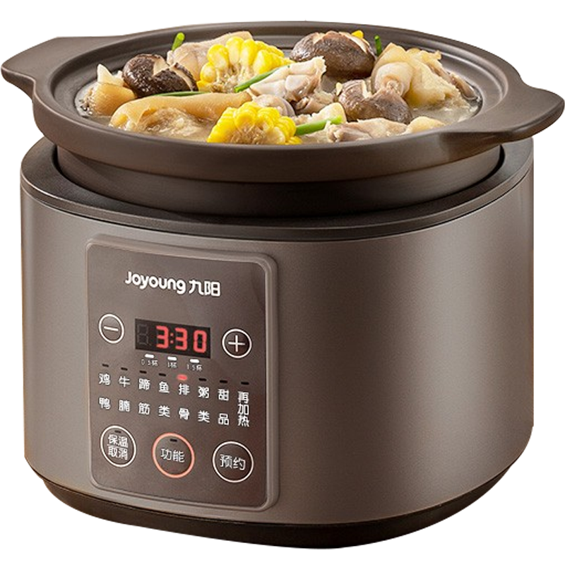 九阳（Joyoung）电炖锅 4升大容量电砂锅24H智能预约 多功能家用炖锅 全自动4L电热炽陶内胆 DG40Z-GD730