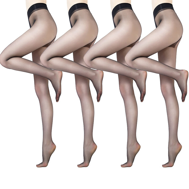 Langsha silk stockings pantyhose sexy t crotch traceless silk stockings women's ultra-thin six pairs black six pairs