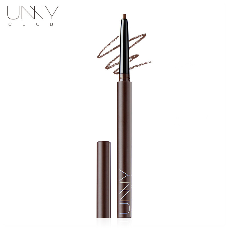 Leisurely unny Club Fine Eyeliner Pencil natural brown 0.14g (free cutting, waterproofing, anti rubbing, durable, no dizzy dyed beginners)