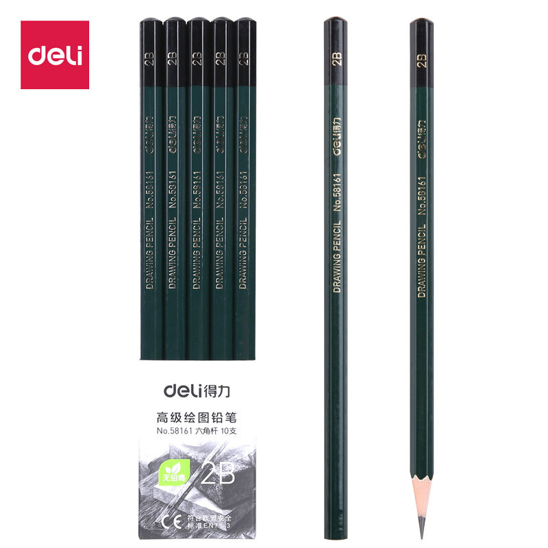 Deli 2B student exam drawing pencil 10 58161