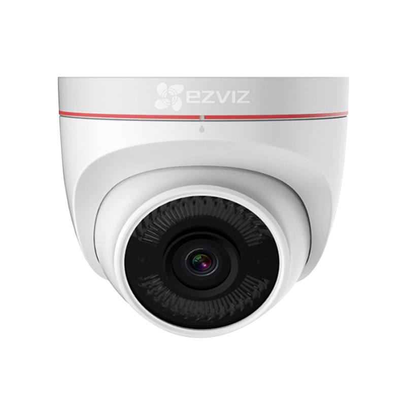 萤石(ezviz)c4w 1080p 4mm 摄像头 防水30米夜视 海螺半球安防监控