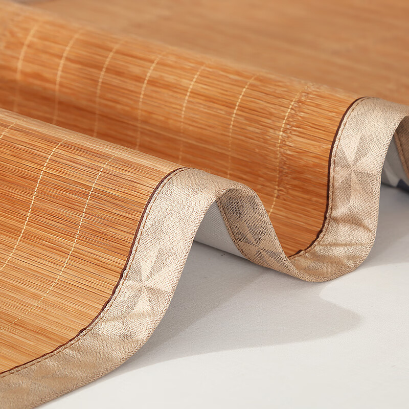 富安娜家纺凉席竹席 炭化夏凉席子竹席冰丝双面可用 双人加大凉席 1.8米床适用