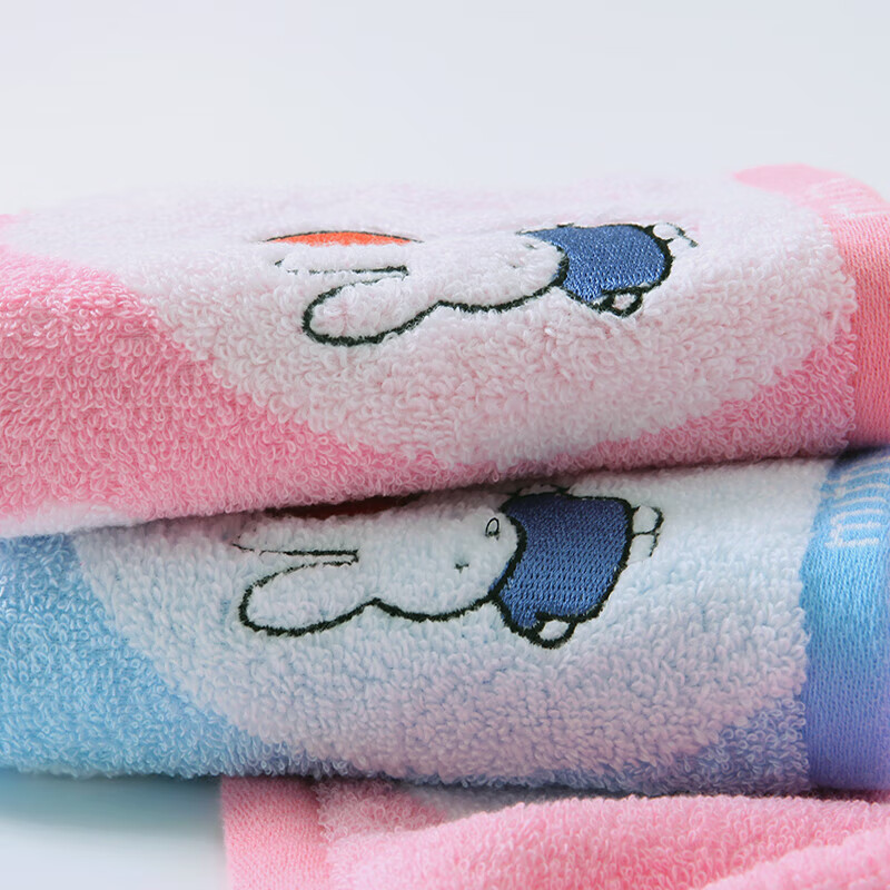 金号&米菲联名款毛巾 2条装儿童毛巾A类纯棉小毛巾洗脸面巾 婴儿童巾