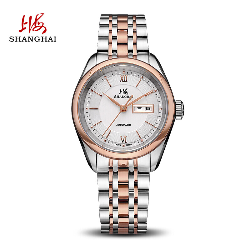 Shanghai Watch Yuchi series double calendar transparent automatic mechanical watch women's watch sh3008l-r-1