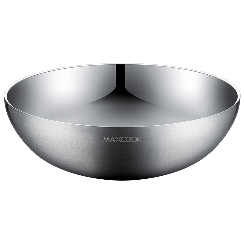 Maxcook 304 stainless steel bowl soup bowl double-layer heat insulation thickened Japanese bowl tableware surface bowl 20cm mcwa806