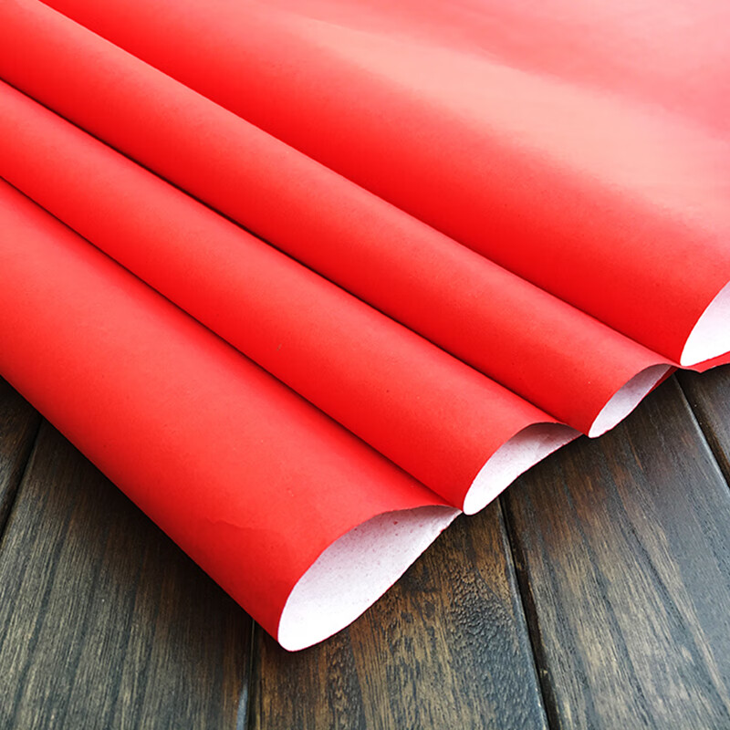 Dream bridge wedding supplies big red paper festival couplet paper cutting well cover red paper wedding paper wedding red paper door couplet sticker supplies vermilion 5 sheets 78 * 108CM