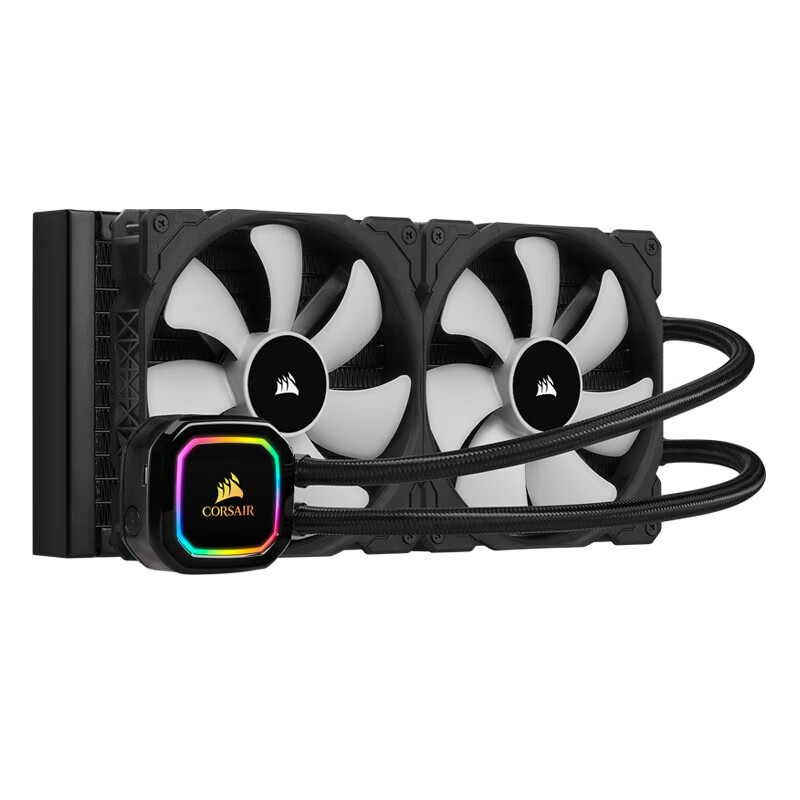 Uscorsair h115i RGB Pro XT water cooled CPU radiator (280mm cold exhaust / double maglev fan / RGB cold head)