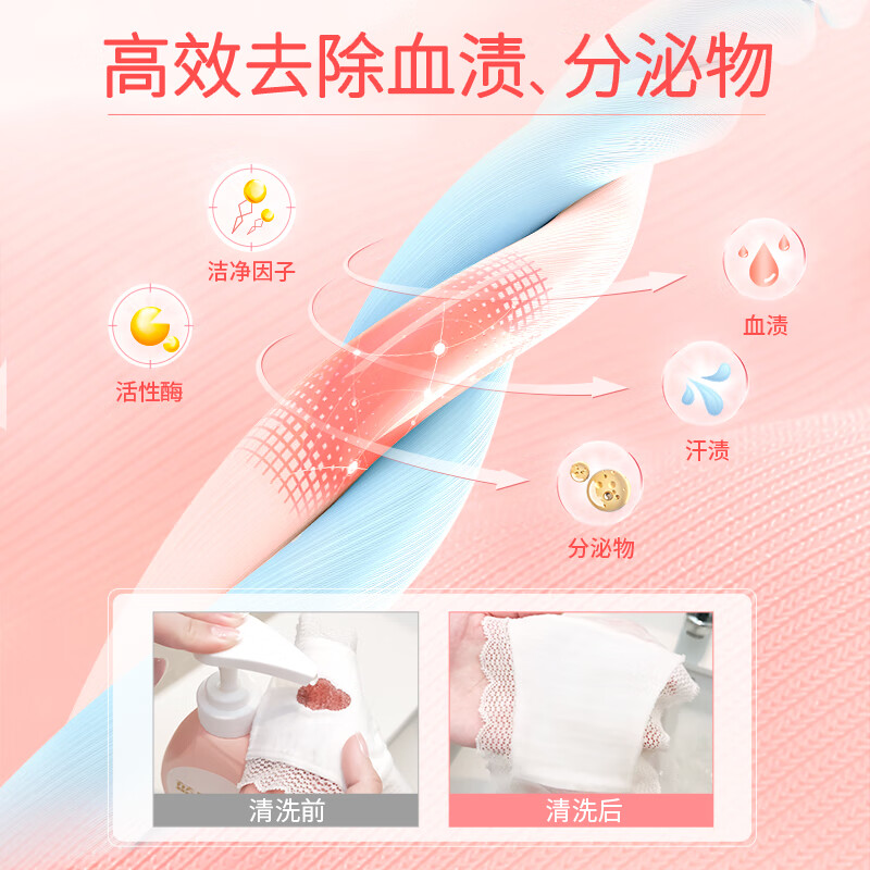 蓝月亮男女士内衣裤专用洗衣液500g生理期去血渍除菌>99%樱花香儿童适用