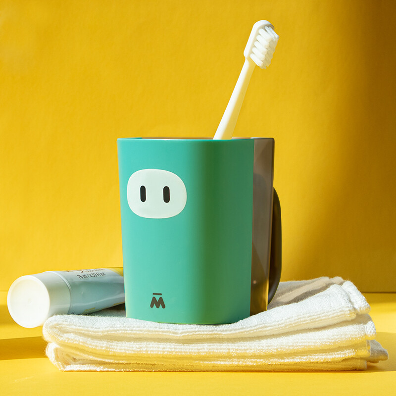 Bangini with Wash Cup mouthwash cup toothbrush cup Travel Set two-color transparent mouthwash cup portable simple home couple toothbrush cup children's Wash Cup Blue
