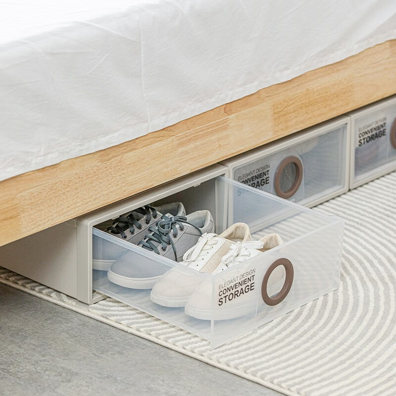 茶花（CHAHUA） 茶花抽屉式收纳柜透明收纳箱衣服储物柜塑料收纳盒家用卧室 2层】A500M 30.5L*2（50*40*24