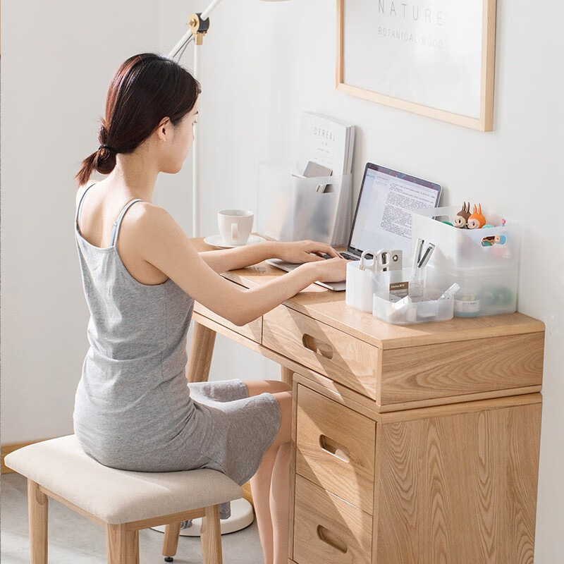 茶花（CHAHUA）茶花收纳盒桌面小盒子收纳格半透明磨砂 收纳盒150001 1个装