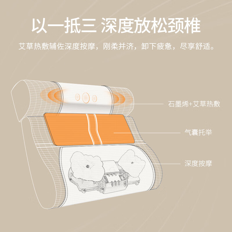 佳奥记忆棉枕头护颈椎修复枕助睡眠学生枕单人枕家用慢回弹枕芯 电动按摩枕-大号