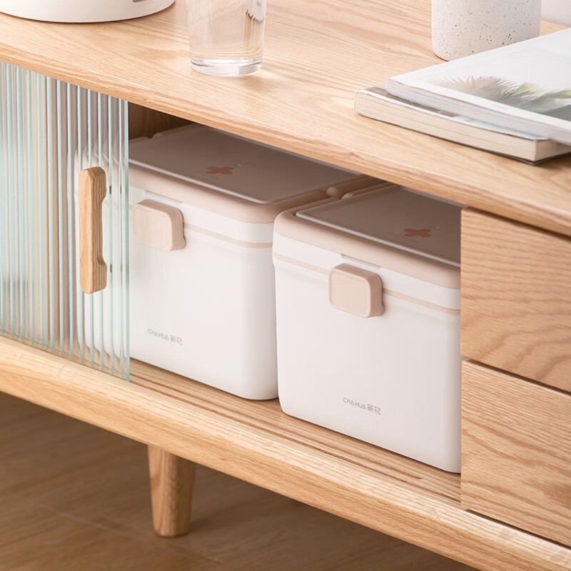 茶花（CHAHUA） 欧铂兹*便携式药盒暖心抗菌便携式迷你药盒 【手提药箱1个装】22*18.2*15.9cm