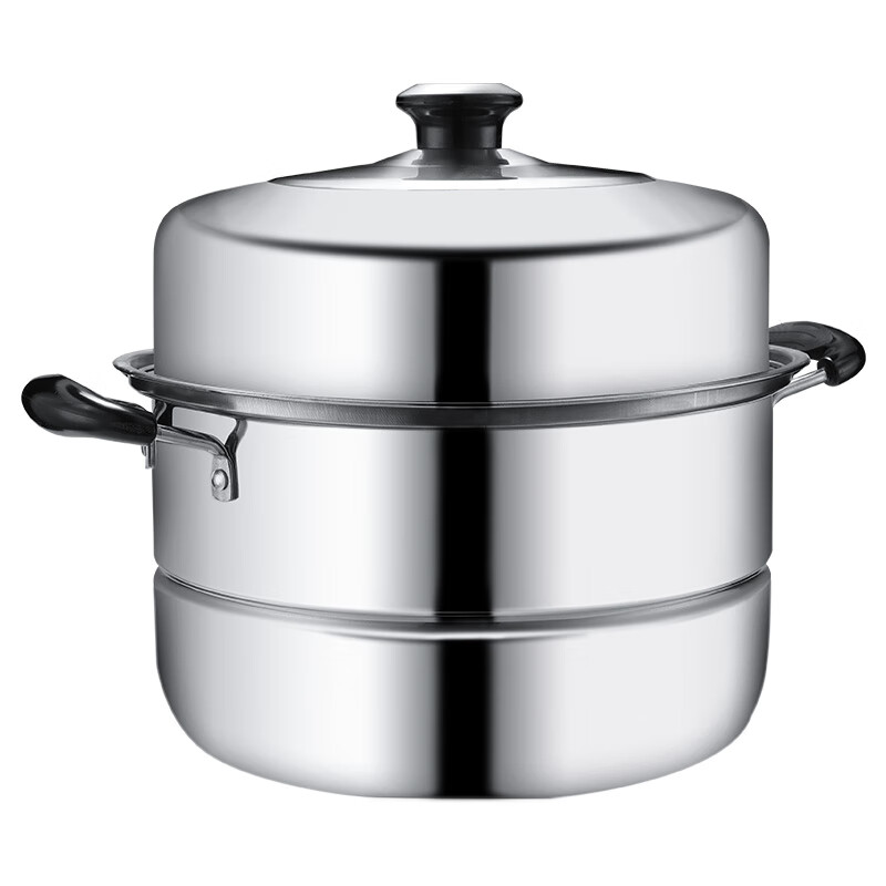 Baige bayco steamer stainless steel 30cm two-layer thickened electromagnetic stove general multifunctional soup steamer bg1305