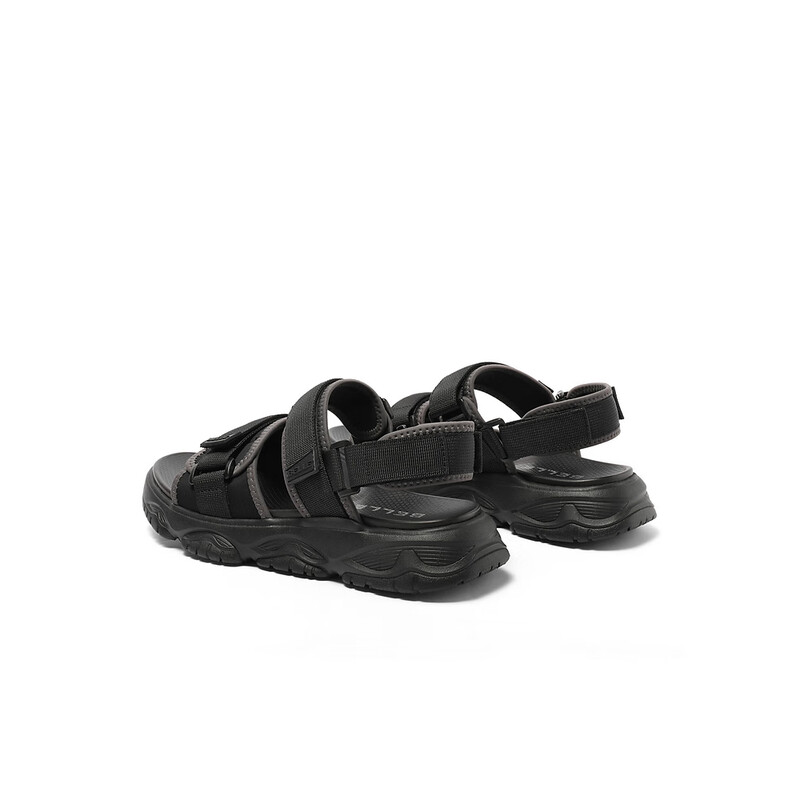 百丽户外休闲鞋男2023夏季新款舒适厚底魔术贴运动沙滩凉鞋A1204BL3 黑色 42