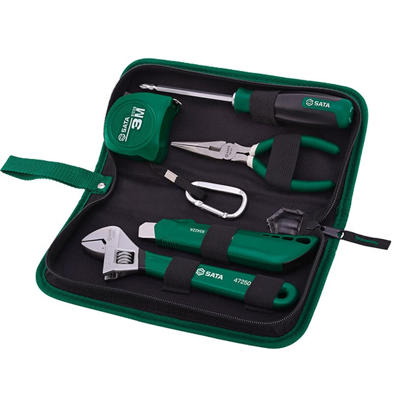 世达（SATA）家用工具五金工具套装多功能家庭维修5件基本维修组套 06002