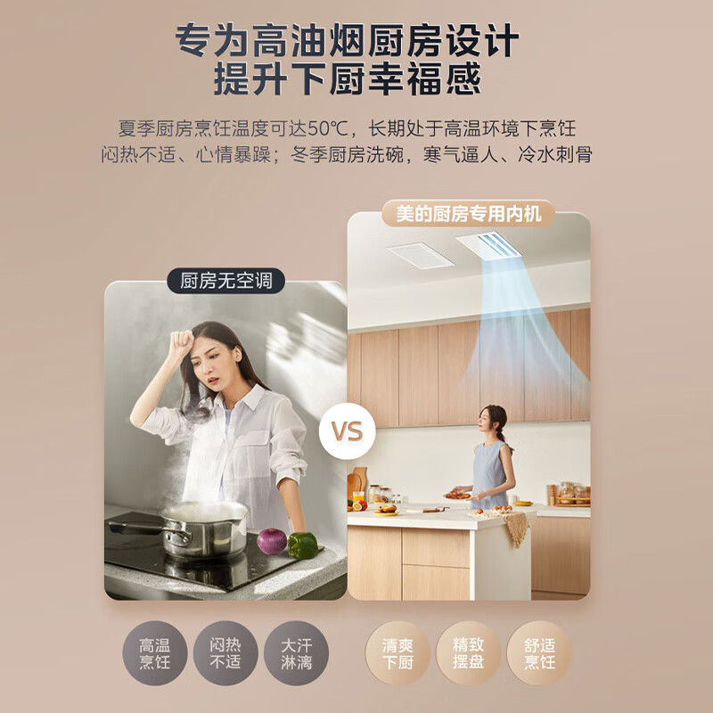 美的（Midea）中央空调一拖五风管机大6匹小多联机MDS三代一级能效快速冷暖智能清洁MDS-160W-X6-(1)Ⅲ