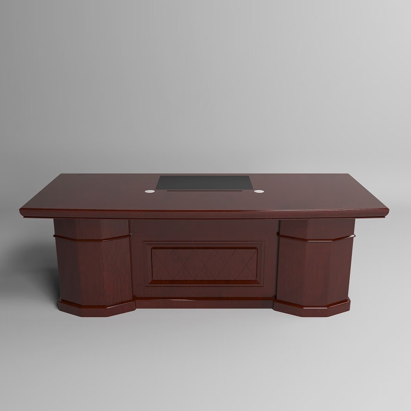 臻远ZY-DBT-5 油漆家具老板桌大班台办公桌主管经理桌含副柜2.4米