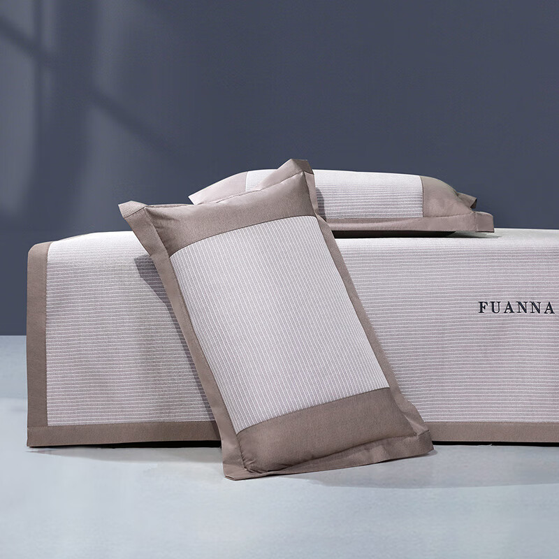 富安娜家纺凉席可水洗抑菌席子夏季凉感空调席两件套单人软席1.2米床