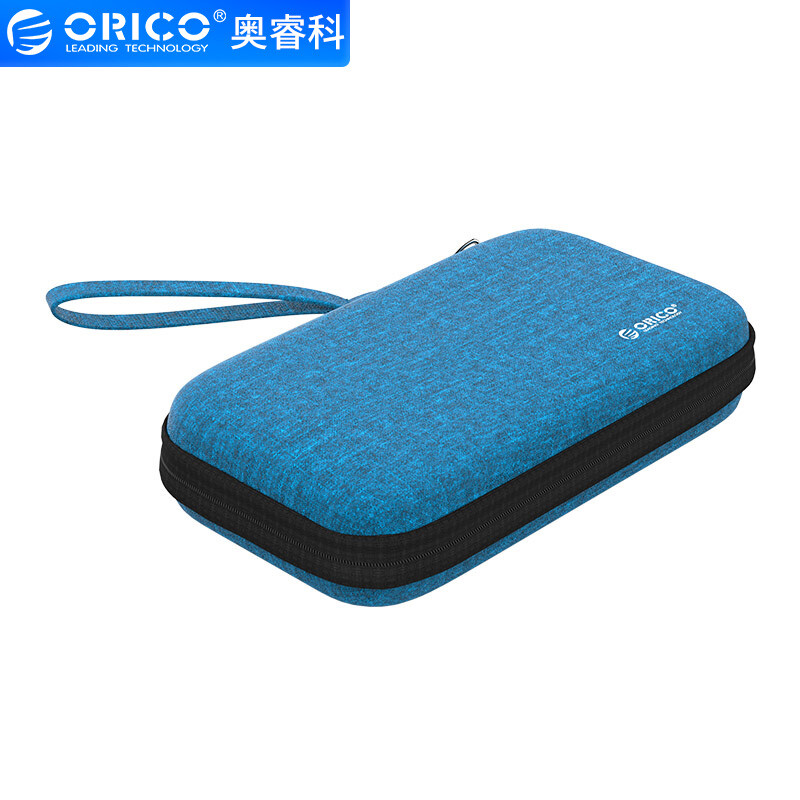 ORICO 2.5-inch mobile hard disk protection bag multifunctional digital storage bag Oxford cloth wear-resistant portable protective case box blue ph-d1