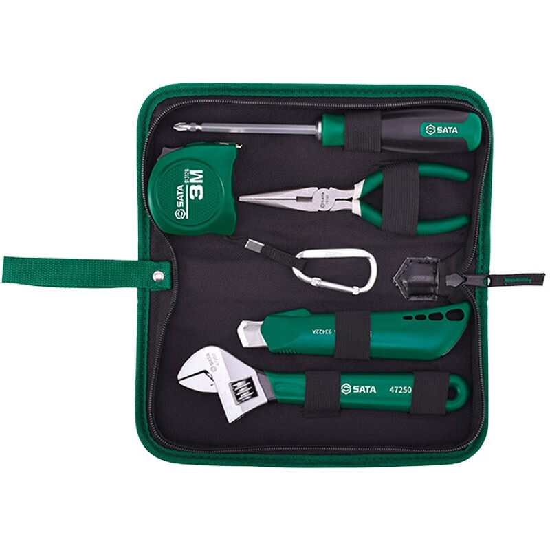 世达（SATA）家用工具五金工具套装多功能家庭维修5件基本维修组套 06002