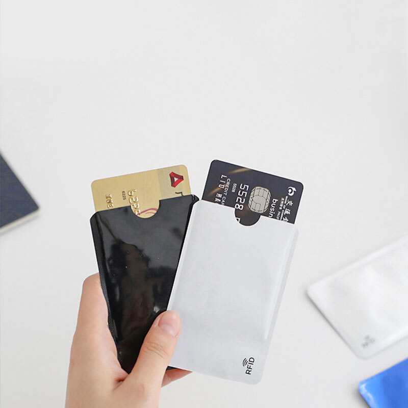 Wutong Annan NFC shield card, anti degaussing bank ID card cover, anti RFID scanning anti theft brush, aluminum foil card sleeve 10 sets.