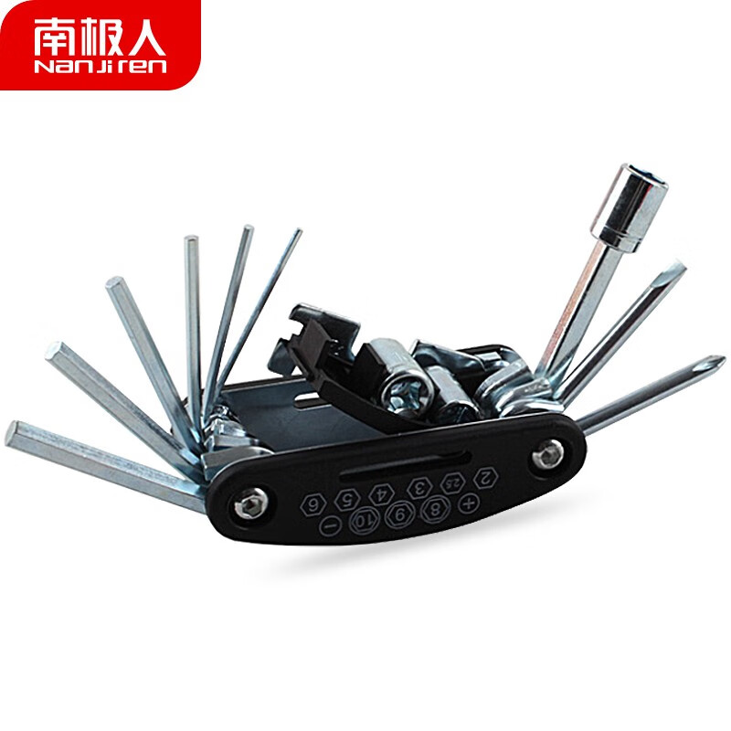 Antarctica mountain bike maintenance tool folding repair set decoration Vehicle multifunctional and convenient combination bicycle road bike wrench hexagon riding equipment n2e0x00098z black