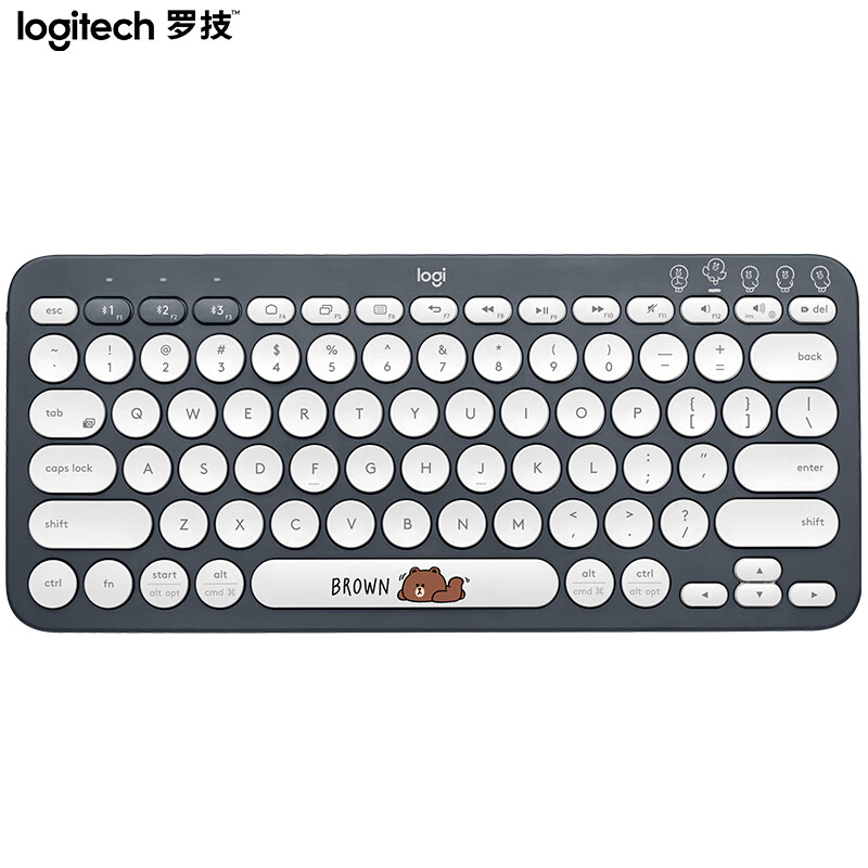 Logitech k380 multi device Bluetooth keyboard line friends series - brown bear