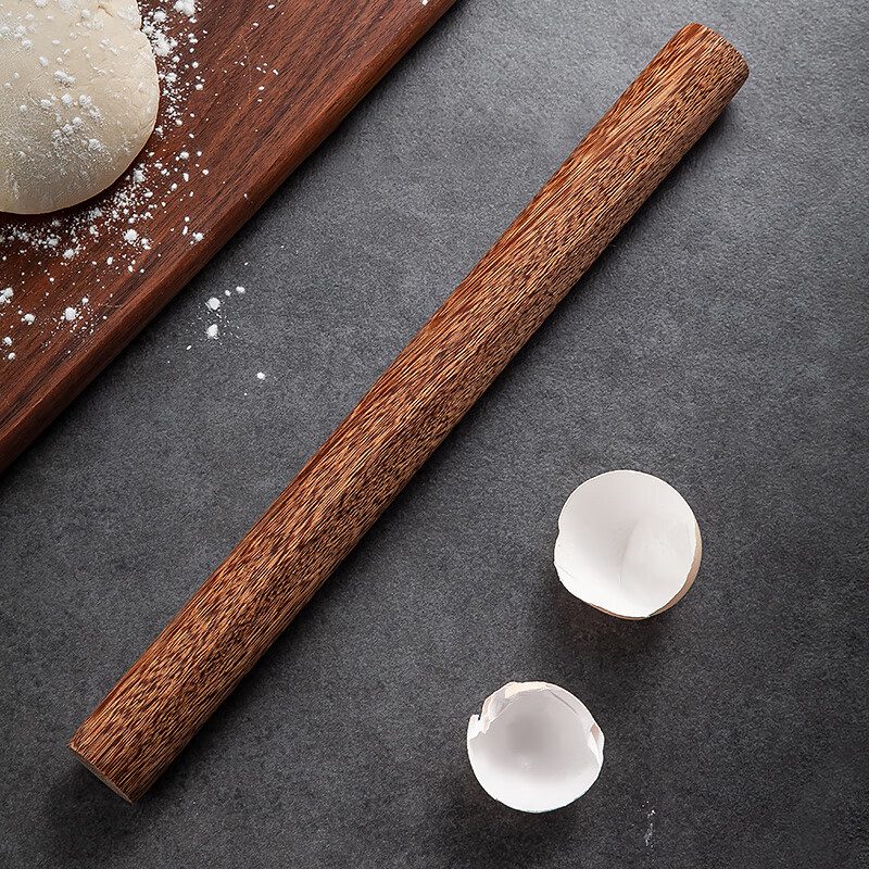 Maxcook rolling pin chicken wing solid wood paint and wax free rolling stick pressing stick rolling stick general baking gadget large single piece 40cm long mcpj388
